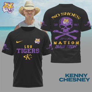 Kenny Chesney No Shoes Nation LSU Tigers Geaux Tigers T Shirt