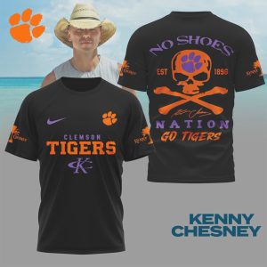 Kenny Chesney No Shoes Nation x Clemson Tigers Go Tigers Fan T Shirt