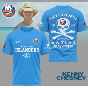 Kenny Chesney No Shoes Nation x New York Islanders Hockey Fan T Shirt