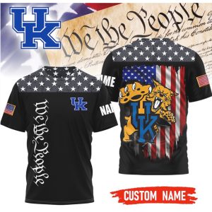 Kentucky Wildcats Custom Name We The People American Pride T Shirt