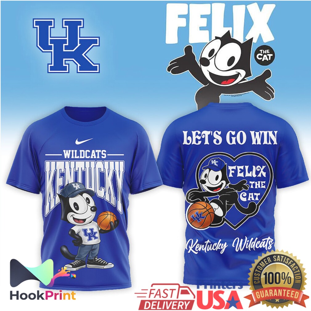 Kentucky Wildcats x Felix The Cat Basketball Let’s Go Win T Shirt Kentucky Wildcats x Felix The Cat Basketball Let’s Go Win T Shirt