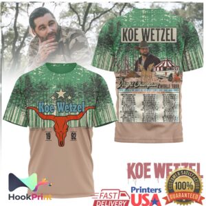 Koe Wetzel The Night Champion World Tour 1992 Longhorn Shirt