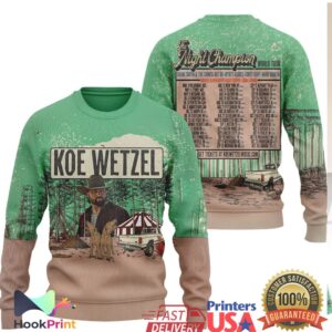 Koe Wetzel The Night Champion World Tour Concert Dates Shirt