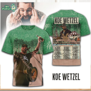 Koe Wetzel The Night Champion World Tour Concert T Shirt Koe Wetzel The Night Champion World Tour Concert T Shirt
