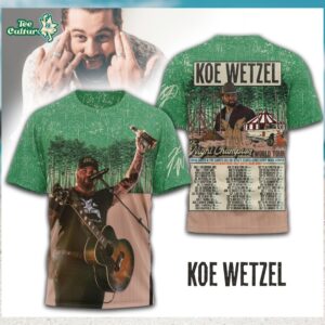 Koe Wetzel The Night Champion World Tour Concert T Shirt