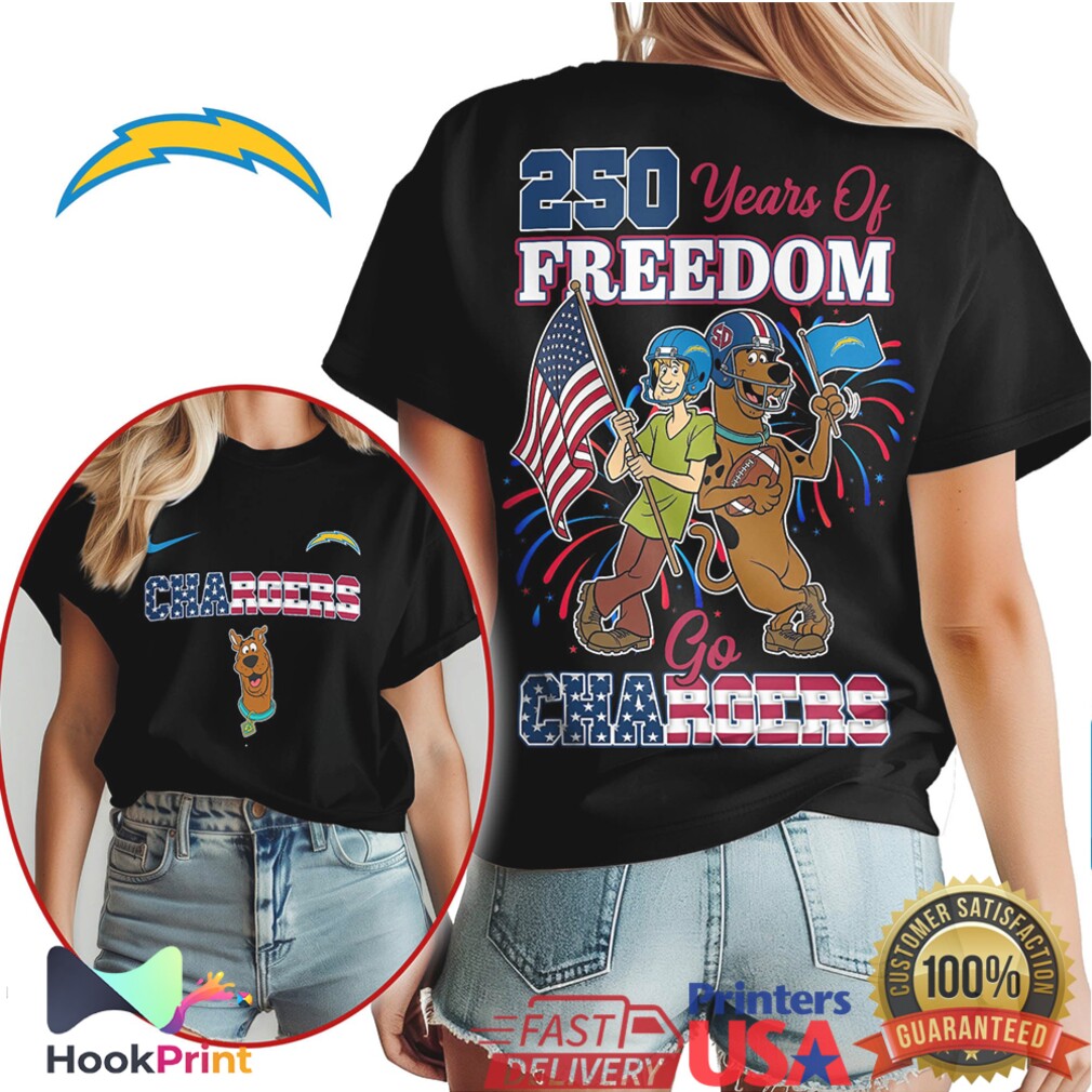 LA Chargers 250 Years of Freedom Scooby Doo Patriotic USA Football Shirt LA Chargers 250 Years of Freedom Scooby Doo Patriotic USA Football Shirt