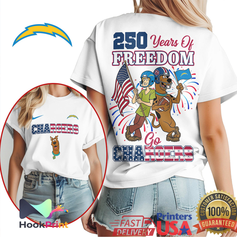 LA Chargers 250 Years of Freedom Scooby Doo Patriotic USA Football Shirt LA Chargers 250 Years of Freedom Scooby Doo Patriotic USA Football Shirt