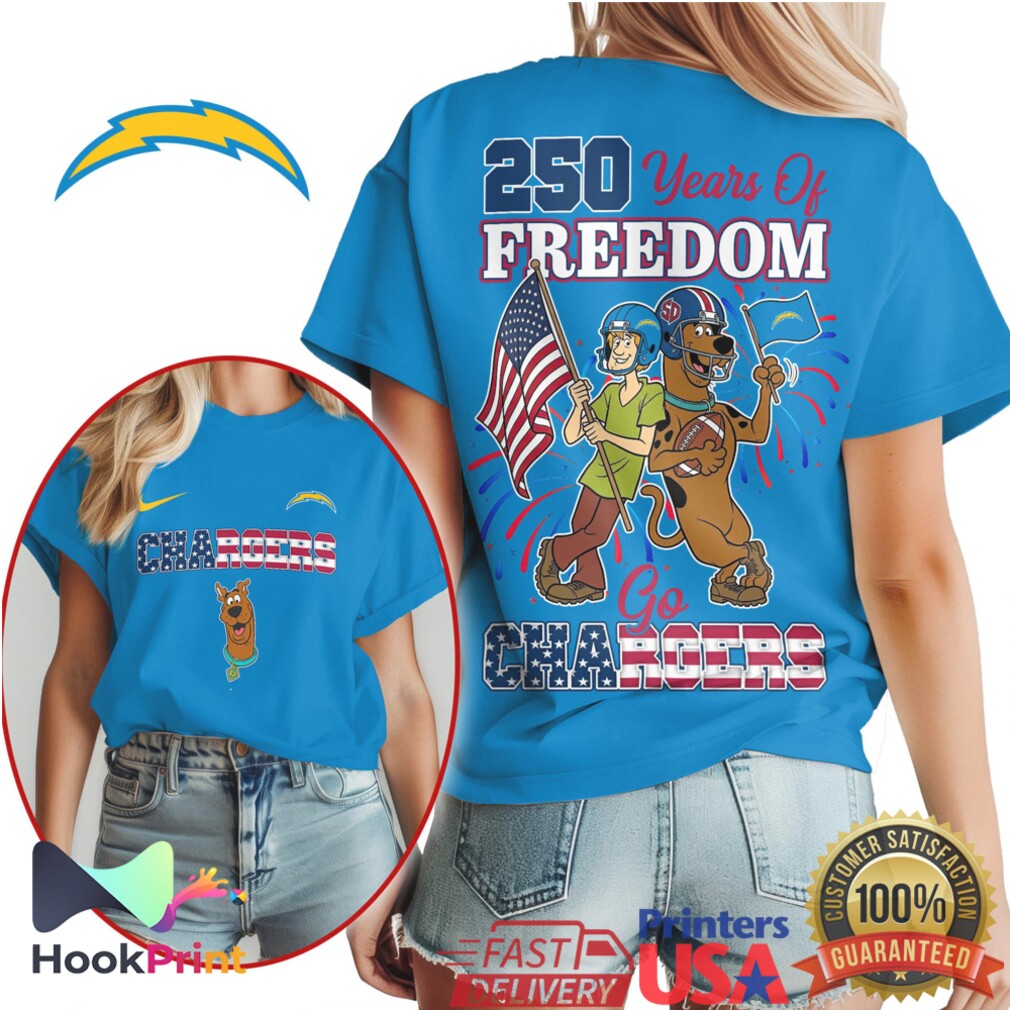 LA Chargers 250 Years of Freedom Scooby Doo Patriotic USA Football Shirt LA Chargers 250 Years of Freedom Scooby Doo Patriotic USA Football Shirt