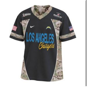 LA Chargers Remember The Brave Memorial Day Military Camo Jersey