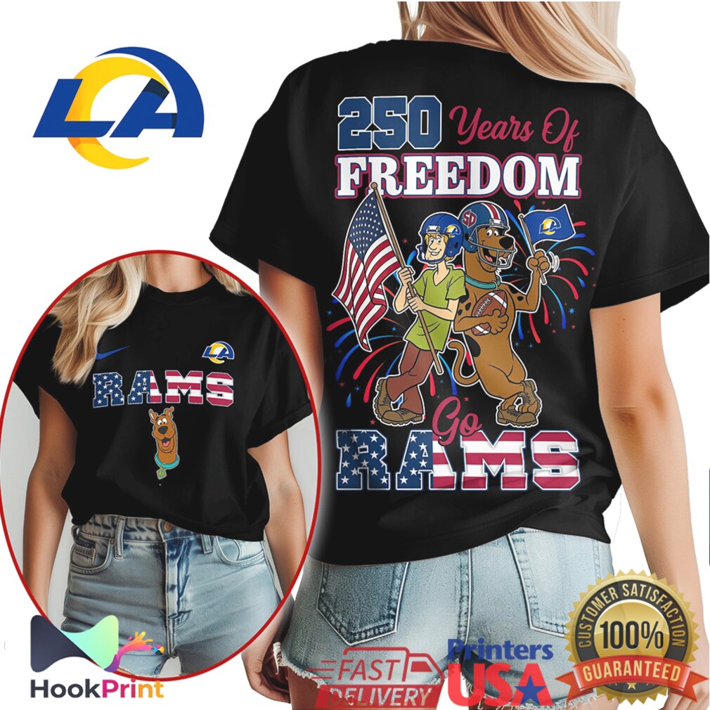 LA Rams 250 Years of Freedom Scooby Doo Shaggy USA Pride T Shirt LA Rams 250 Years of Freedom Scooby Doo Shaggy USA Pride T Shirt