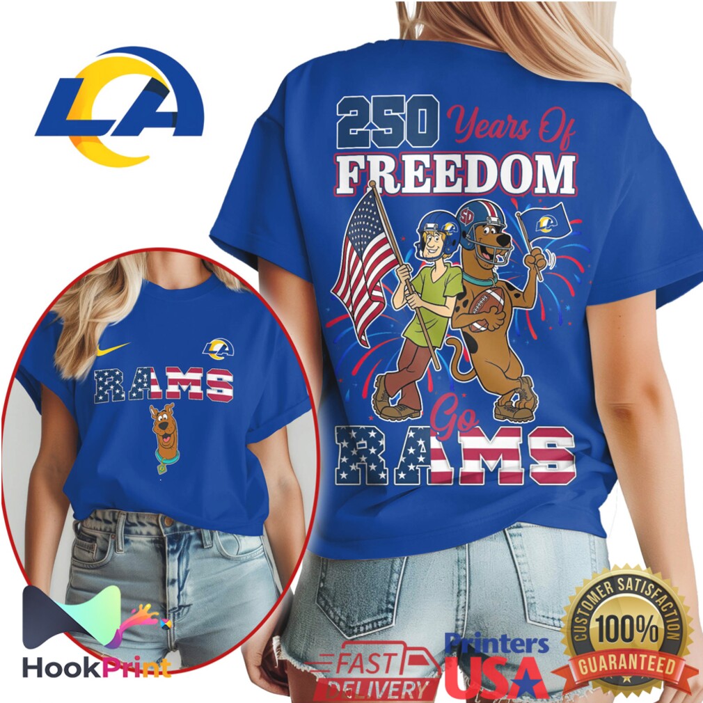 LA Rams 250 Years of Freedom Scooby Doo Shaggy USA Pride T Shirt LA Rams 250 Years of Freedom Scooby Doo Shaggy USA Pride T Shirt