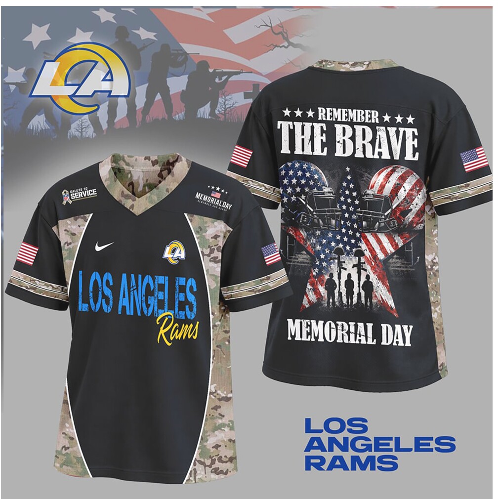LA Rams Remember The Brave Memorial Day Military Camo Jersey LA Rams Remember The Brave Memorial Day Military Camo Jersey
