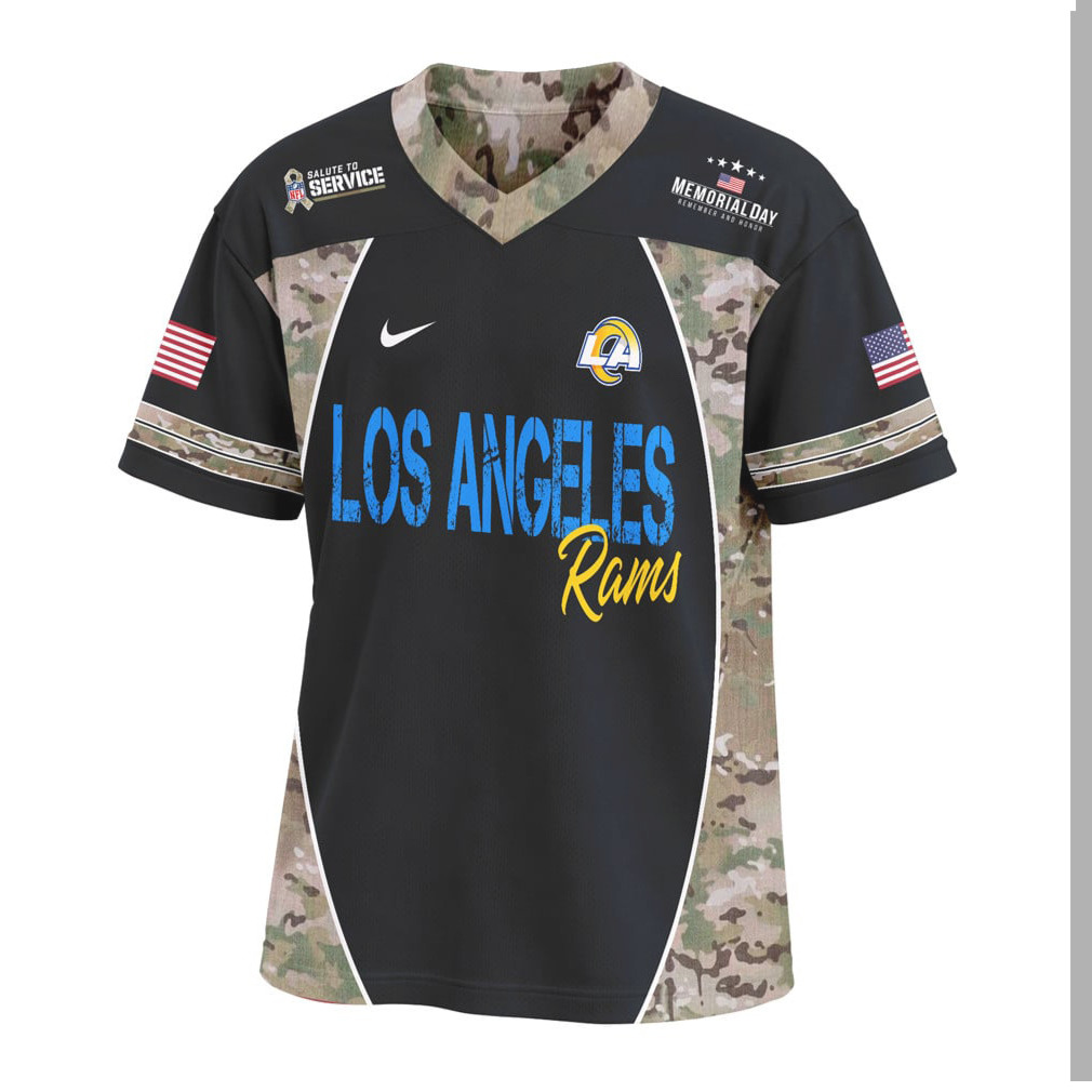 LA Rams Remember The Brave Memorial Day Military Camo Jersey LA Rams Remember The Brave Memorial Day Military Camo Jersey