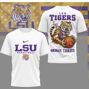 LSU Tigers Basketball “Geaux Tigers” Mascot Graphic T Shirt
