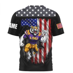 LSU Tigers Custom Name We The People Patriotic Performance T Shirt