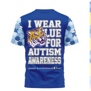 LSU Tigers I Wear Blue For Autism Awareness T Shirt