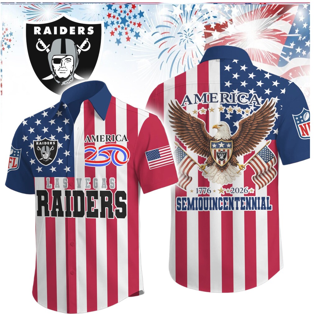 Las Vegas Raiders 2026 Semiquincentennial American Flag Patriotic Shirt Las Vegas Raiders 2026 Semiquincentennial American Flag Patriotic Shirt