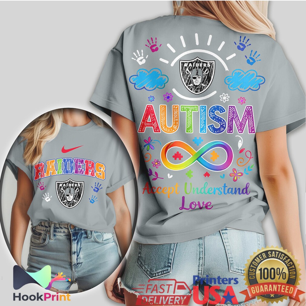 Las Vegas Raiders Autism Awareness Infinity Symbol & Raiders Logo T Shirt Las Vegas Raiders Autism Awareness Infinity Symbol & Raiders Logo T Shirt