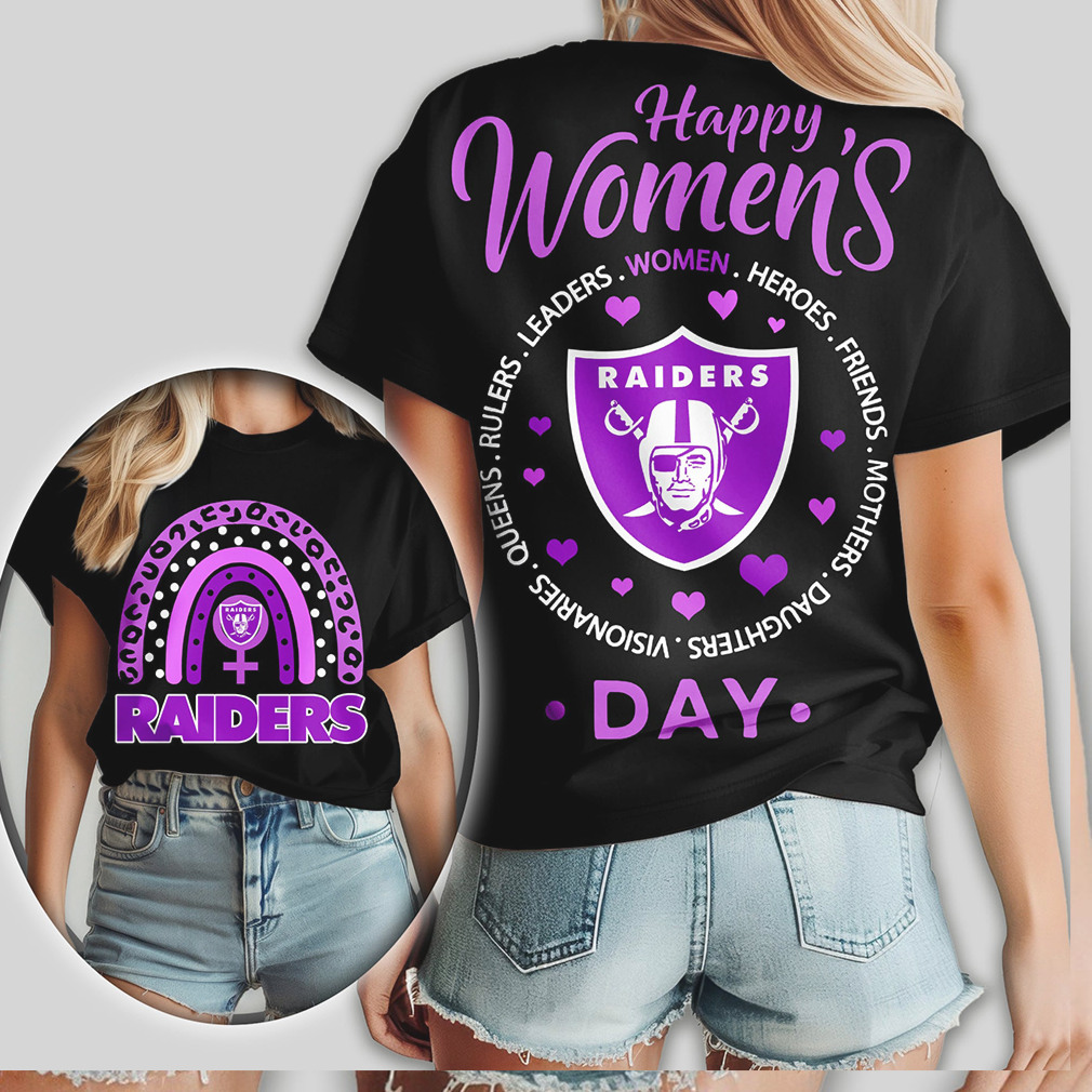Las Vegas Raiders Happy Womens Day Leopard Rainbow NFL T Shirt Las Vegas Raiders Happy Womens Day Leopard Rainbow NFL T Shirt