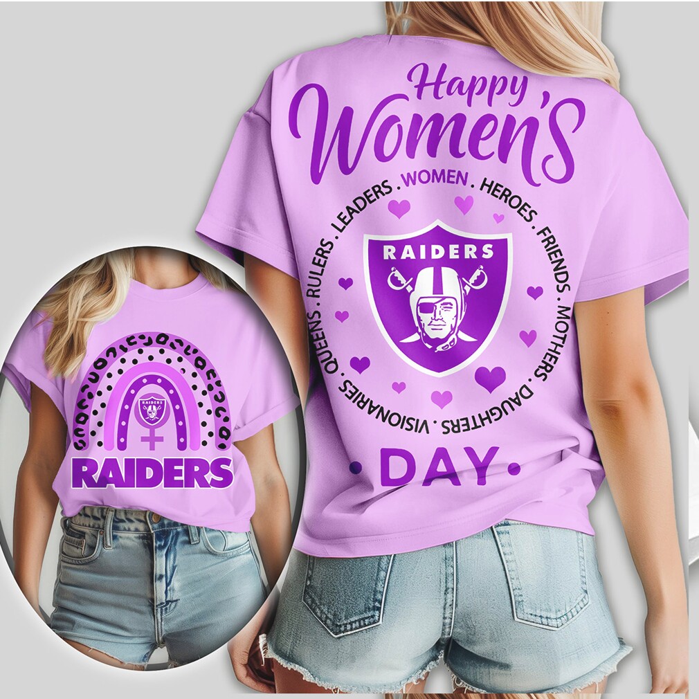 Las Vegas Raiders Happy Womens Day Leopard Rainbow NFL T Shirt Las Vegas Raiders Happy Womens Day Leopard Rainbow NFL T Shirt