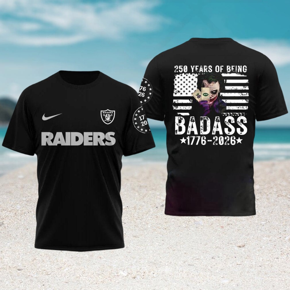 Las Vegas Raiders Joker Design 1776 2026 250 Years Badass NFL T Shirt Las Vegas Raiders Joker Design 1776 2026 250 Years Badass NFL T Shirt