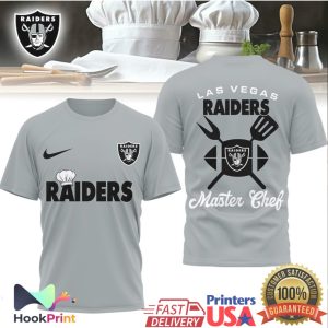 Las Vegas Raiders Master Chef Silver & Black Grilling T Shirt