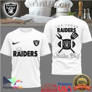 Las Vegas Raiders Master Chef Silver & Black Grilling T Shirt