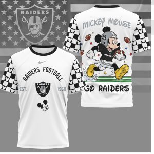 Las Vegas Raiders Mickey Mouse Football Est 1960 Graphic NFL Shirt