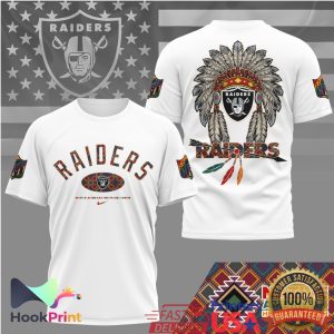Las Vegas Raiders NFL Native American Heritage Month Headdress T Shirt