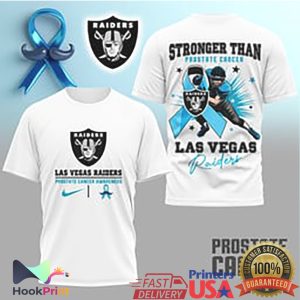 Las Vegas Raiders Prostate Cancer Awareness Stronger Than Football T Shirt