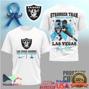 Las Vegas Raiders Prostate Cancer Awareness Stronger Than Football T Shirt
