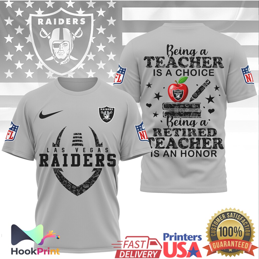 Las Vegas Raiders Teacher Choice & Retirement Honor NFL T Shirt Las Vegas Raiders Teacher Choice & Retirement Honor NFL T Shirt
