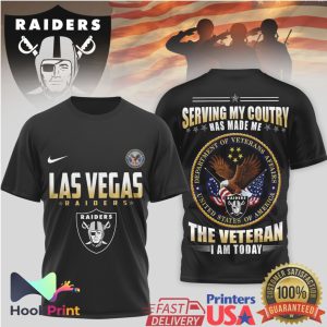 Las Vegas Raiders Veteran Serving My Country Pride T Shirt