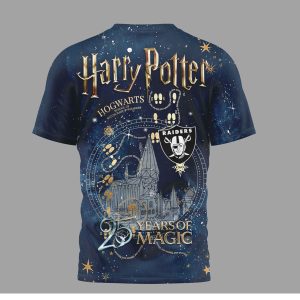Las Vegas Raiders x Harry Potter 25 Years of Magic Galaxy T Shirt Las Vegas Raiders x Harry Potter 25 Years of Magic Galaxy T Shirt