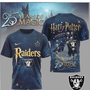 Las Vegas Raiders x Harry Potter 25 Years of Magic Galaxy T Shirt