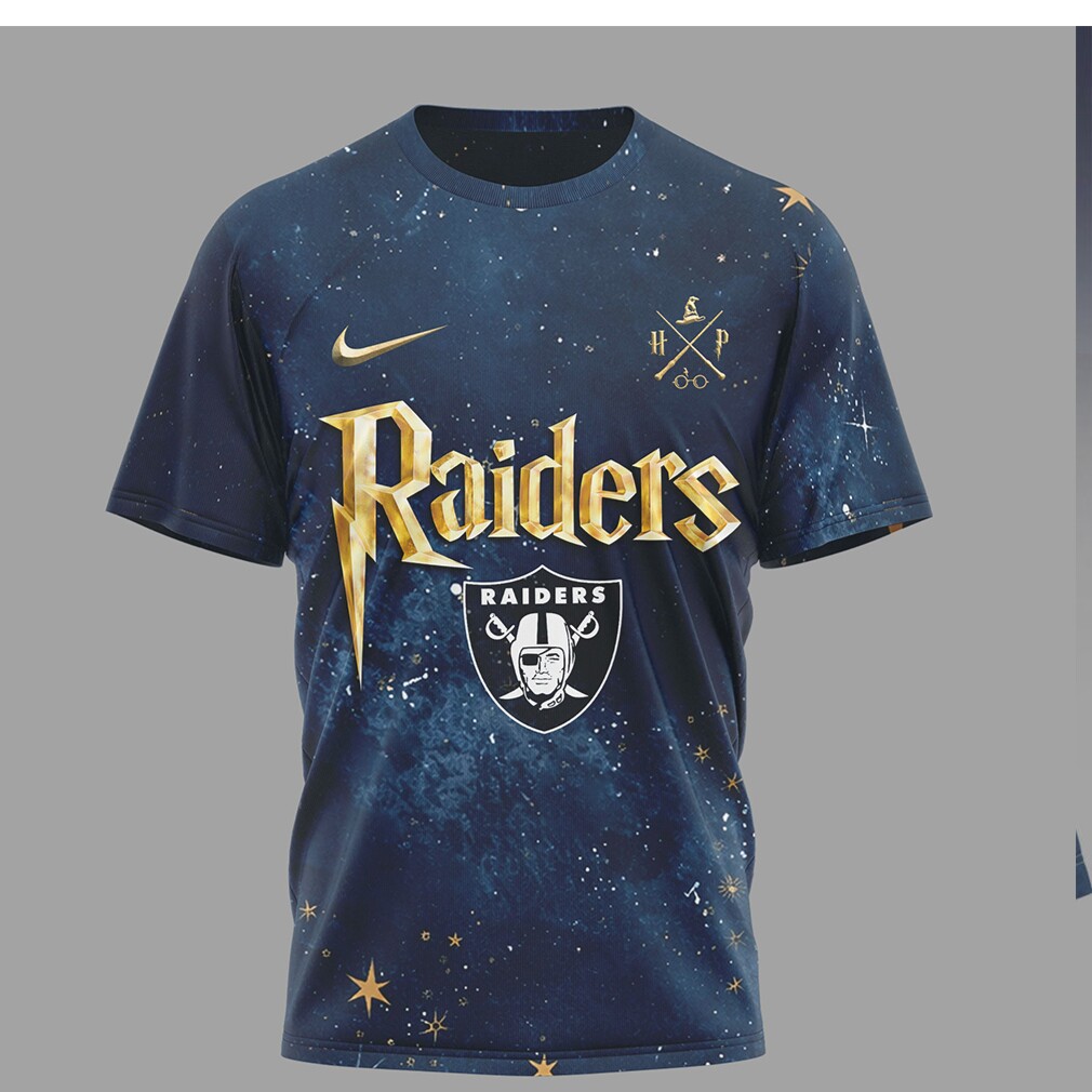 Las Vegas Raiders x Harry Potter 25 Years of Magic Galaxy T Shirt Las Vegas Raiders x Harry Potter 25 Years of Magic Galaxy T Shirt