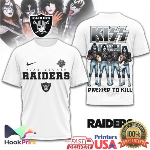 Las Vegas Raiders x KISS Dressed to Kill Band Mashup T Shirt