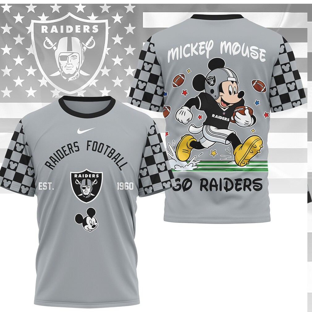 Las Vegas Raiders x Mickey Mouse 3D Football Jersey T Shirt Las Vegas Raiders x Mickey Mouse 3D Football Jersey T Shirt