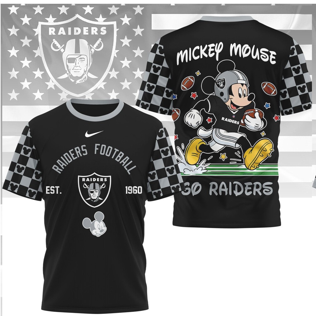 Las Vegas Raiders x Mickey Mouse 3D Football Jersey T Shirt Las Vegas Raiders x Mickey Mouse 3D Football Jersey T Shirt