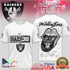 Las Vegas Raiders x The Rolling Stones Rock & Roll Signature T Shirt
