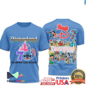 Lilo Stitch Disneyland Resort 70th Anniversary The Happiest Place on Earth Shirt Lilo Stitch Disneyland Resort 70th Anniversary The Happiest Place on Earth Shirt
