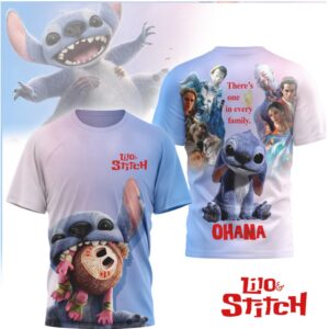 Lilo & Stitch Ohana Family Mashup Character Collage Shirt Lilo & Stitch Ohana Family Mashup Character Collage Shirt
