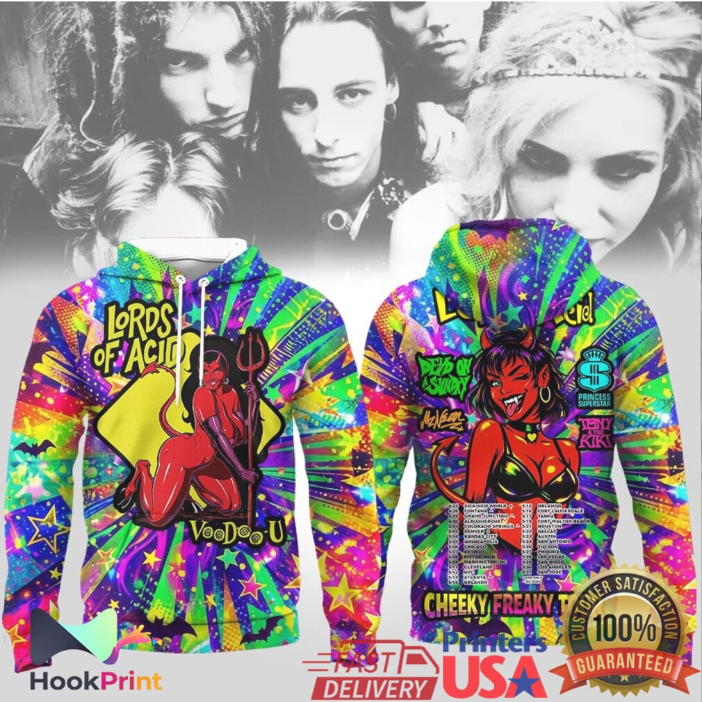 Lords of Acid Voodoo U Cheeky Freaky Tour 2024 Colorful All Over Print Shirt Lords of Acid Voodoo U Cheeky Freaky Tour 2024 Colorful All Over Print Shirt
