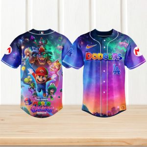 Los Angeles Dodgers The Super Mario Galaxy Movie Custom Baseball T Shirt
