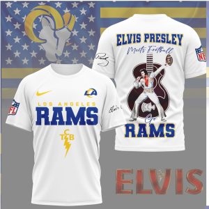 Los Angeles Rams Elvis Presley Meets Football Vintage Style Shirt