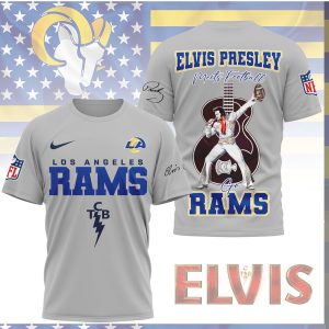 Los Angeles Rams Elvis Presley Meets Football Vintage Style Shirt