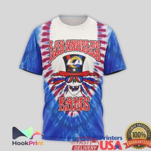 Los Angeles Rams Make America Grateful Again 250th Anniversary Tie Dye Shirt