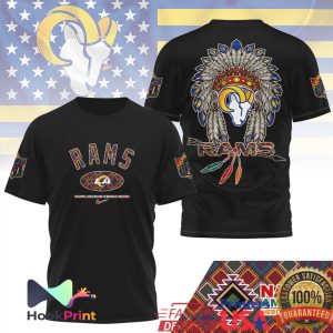Los Angeles Rams Native American Heritage Month Headdress T Shirt