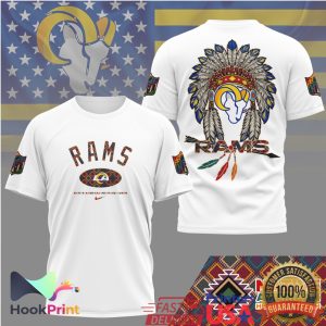 Los Angeles Rams Native American Heritage Month Headdress T Shirt