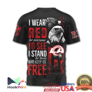 Los Angeles Rams RED Friday Remember Everyone Deployed T Shirt